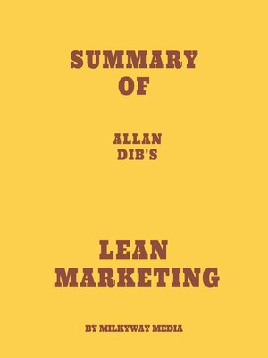 cover image of Summary of Allan Dib's Lean Marketing